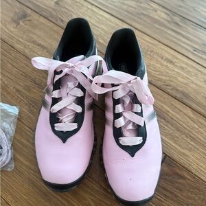 Adidas Women's Pink and Black Golf Shoes